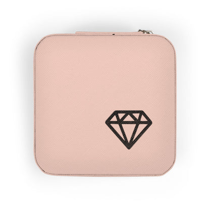 Compact Diamond Jewelry Travel Case – Portable Ring & Earring Organizer